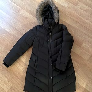 Banana Republic Long Black Puffer Jacket